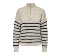 ONLY - ONLTOKYO L/S ZIP PULLOVER KNT NOOS pumice stone - Gr. - S