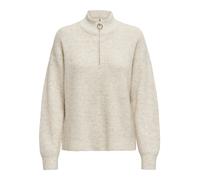 ONLY - ONLTOKYO SOLID L/S ZIP PULLOVER KNT NOOS pumice stone - Gr. - L