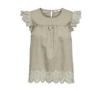 Only Damenoberteile Frau Onltulum Emb S/s Top Wvn Grau Größe S
