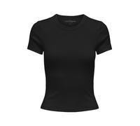 Only Damen T-Shirt ONLVAL LIFE O-Neck Top Rundhals Baumwolle Schwarz S