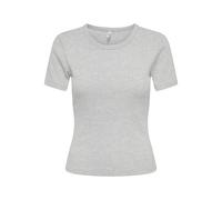 ONLY - ONLVAL S/S O-NECK SOLID TOP JRS NOOS Light Grey Melange - Gr. - S