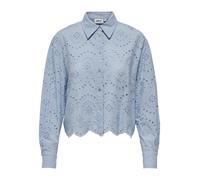 ONLY Damen Shirt ONLVALAIS L/S WVN NOOS Cashmere Blue Größe XL