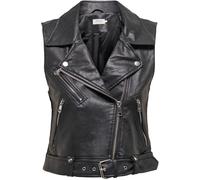 Only Onlvera Faux Leather Waistcoat Weste schwarz in M