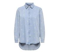 ONLY - ONLVERA LS DAISY EMB DNM SHIRT QYT Medium Blue Denim - Gr. - M