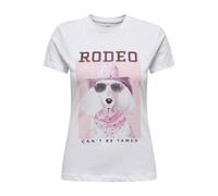 ONLY - ONLVIBE LIFE S/S GLASSES TOP BOX JRS bright white - Gr. - XL