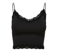 ONLY Damen Onlvicky Lace Seamless Cropped Top Noos, Schwarz,L-XL