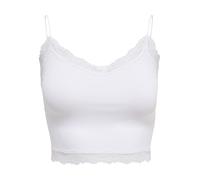 ONLY Damen ONLVICKY LACE Seamless Cropped NOOS Top, Bright White, XS/S