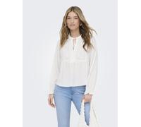 Only Langarmbluse ONLVICKY LIFE L/S Damen V-Ausschnitt Regular Fit 100% Polyester Gr. L cloud dancer
