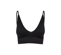 Only Crop Top in Ripp-Optik Modell 'VICKY' in Black, Größe S/M