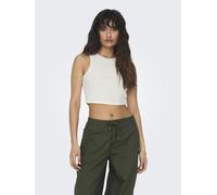 ONLY - ONLVILMA S/L CROPPED TANK TOP JRS NOOS Cloud Dancer - Gr. - L