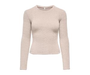 ONLY ONLVIOLA L/S ROUND NECK TOP JRS Damen | Mushroom | M