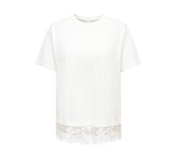 ONLY - ONLVIVVI S/S LACE BOTTOM TOP JRS NOOS Cloud Dancer - Gr. - XL