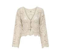 ONLY - ONLWATERLY LS CROCHET TIE CARDIGAN KNT Birch - Gr. - L