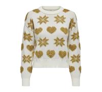 ONLY - ONLXMAS LOVE LS LOOSE O-NECK KNT cloud dancer - Gr. - L