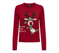 ONLY - ONLXMAS LS O-NECK MIX DETAIL BOX KNT chili pepper - Gr. - XS