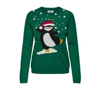 ONLY - ONLXMAS LS O-NECK MIX DETAIL BOX KNT green jacket - Gr. - L