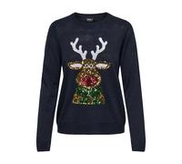 ONLY - ONLXMAS LS O-NECK MIX DETAIL BOX KNT night sky - Gr. - M