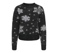 Only - ONLXMAS ROLFA LS ONECK SNOWFLAKES KNT black - Gr. - S