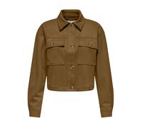 Kurzjacke ONLY "ONLBELICIA LIFE FAUX SUEDE JACKET OTW", Damen, Gr. XL, lilypad, Web, Obermaterial: 95% Polyester, 5% Elasthan, unifarben, normal, Jacken Kurzjacke, aus weichem Wildlederimitat (9028064