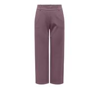 Culotte ONLY "ONLPOPTRASH LIFE MW STRAIGHT CULOTTE PNT", Damen, Gr. L, N-Gr, rose braun, Milano Rib, Obermaterial: 63% Viskose, 32% Nylon, 5% Elasthan, unifarben, regular fit knöchelfrei, Hosen Culott