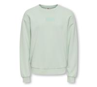 Sweatshirt KIDS ONLY "KOGPHILEA LIFE L/S LOOSE UB VD SWT", Mädchen, Gr. 122/128, aqua foam print:watermelon, Sweatware, Obermaterial: 80% Baumwolle, 20% Polyester, bedruckt, regular fit normal, Rundha