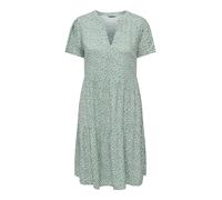 Only Onlzally Life S/S Thea Dress NOOS Kurzes Kleid grün weiß in L