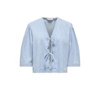 Only - ONLZOLA 3/4 DNM TIE TOP CRO Light Blue Denim - Gr. - M