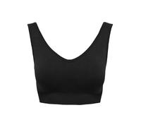 Sport-BH ONLY PLAY "ONPEDDA-2 SEAM BRA NOOS", Damen, Gr. L, N-Gr, schwarz (schwarz detail:with wash), Jersey, Obermaterial: 92% Polyamid, 8% Elasthan, unifarben, regular fit, BHs Sport-BH, Regular Fit