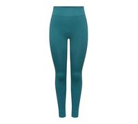 Trainingstights ONLY PLAY "ONPJAIA LIFE HW LOUNGE", Damen, Gr. XS, N-Gr, mediterranea, Rippware, Obermaterial: 75% Nylon, 15% Polyamid, 10% Elasthan, unifarben, bequem knöchellang, Hosen, in gerippter