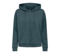 Kapuzensweatshirt ONLY PLAY "ONPLOUNGE LIFE HOOD FZ LS SWT NOOS", Damen, Gr. S, mediterranea, Sweatware, Obermaterial: 80% Polyester, 15% Viskose, 5% Elasthan, unifarben, regular fit normal, ohne Auss