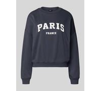 Only Oversized Sweatshirt aus Baumwoll-Mix Modell 'SWEAT LIFE' in Rauchblau, Größe M