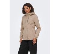 Parka ONLY "ONLASTA LIFE STRING PARKA OTW", Damen, Gr. L, beige (humus), Web, Obermaterial: 100% Polyester, unifarben, normal, elastischer Bund, Jacken Parka, Kunstfaser (75903052-L) humus