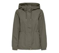 Parka ONLY "ONLASTA LIFE STRING PARKA OTW", Damen, Gr. L, grün (smokey olive), Web, Obermaterial: 100% Polyester, unifarben, normal, elastischer Bund, Jacken Parka, Kunstfaser (10774329-L) smokey oliv