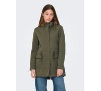 ONLY Damen Übergangsjacke ONLLouise Parka leichte Jacke mit Kapuze 15312869 Stone Gray S