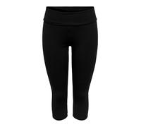 Leggings ONLY PLAY "ONPFOLD JAZZ TRAINING PANTS", Damen, Gr. S, N-Gr, schwarz, Jersey, Obermaterial: 92% Baumwolle, 8% Elasthan, unifarben, Hosen Leggings, mit breitem Umschlagbund, Topseller (8403184