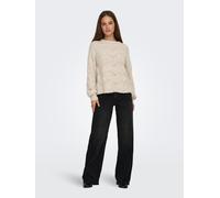 Only Strickpullover Modell GILA O-Neck Relaxed Fit mit Woll-Anteil Offwhite Größe M