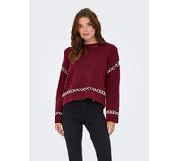 ONLY Pullover in Bordeaux - Größe L | Damen Pullover Cardigans