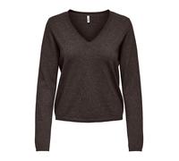 ONLY - ONLLOYAL LS V-NECK PULLO KNT NOOS Chocolate Torte - Gr. - L