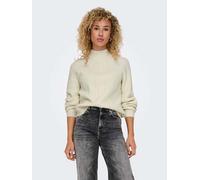 Stehkragenpullover ONLY "ONLKATIA LS DETAIL HIGHNECK CC KNT" Gr. XL (42), grau (whitecap gray detail:melange) Damen Pullover (48562166-XL) whitecap gray detail:melange