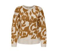 Strickpullover ONLY "ONLGIGI LS GLITTER O-NECK KNT", Damen, Gr. M, birch detail:golden braun glitter, Strick, Obermaterial: 65% Polyester, 18% metallisierte Fasern, 12% Viskose, 3% Wolle, 2% Elasthan,