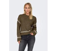 ONLY Pullover in Khaki - Größe L | Damen Pullover Cardigans