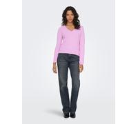ONLY Pullover ONLLOYAL LS V-Neck KNT NOOS für Frauen Super Pink Größe L