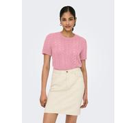 Only Pullover ONLSAGA – SS O-Neck KNT NOOS – Rosa Größe S
