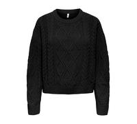 ONLY - ONLELLY LIFE LS CABLE O-NECK CC KNT black - Gr. - XL