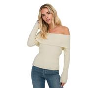 Only Pullover Onlkatia LS Off Shoulder KNT NOOS – Regular Fit, meliert – Whitecap Gray XS