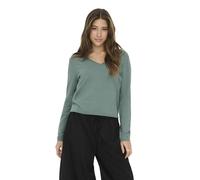 Only Pullover Onlloyal V-Ausschnitt Langarm Strick Chinois Green Gr. XS