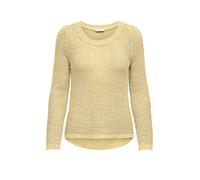 Strickpullover ONLY "ONLGEENA XO L/S PULLOVER KNT NOOS", Damen, Gr. L, sunlight, Strick, Obermaterial: 65% Polyacryl, 35% Polyamid, unifarben, regular fit Po-bedeckend, Rundhals, Rippstrickbündchen, P