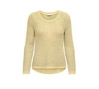 Strickpullover ONLY "ONLGEENA XO L/S PULLOVER KNT NOOS", Damen, Gr. XS, sunlight, Strick, Obermaterial: 65% Polyacryl, 35% Polyamid, unifarben, regular fit Po-bedeckend, Rundhals, Rippstrickbündchen,