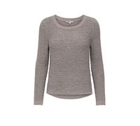 Strickpullover ONLY "ONLGEENA XO L/S PULLOVER KNT NOOS", Damen, Gr. M, grau (satellite), Strick, Obermaterial: 65% Polyacryl, 35% Polyamid, unifarben, modisch, regular fit Po-bedeckend, Rundhals, Lang
