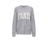 Only Regular Fit Strickpullover mit Wollanteil Modell 'JERICO' in Mittelgrau Melange, Größe XL